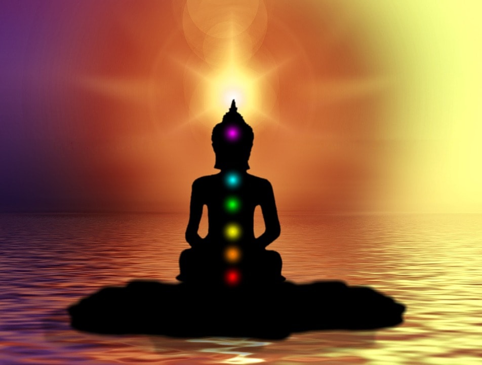 image of the chakra system in a person