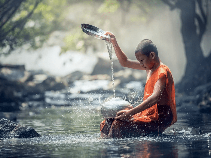 river water ,meditation culture worship sacred spiritual