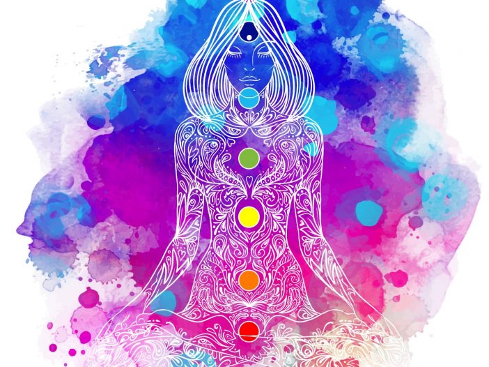 Chakra Yoga Woman Meditation Art Aura